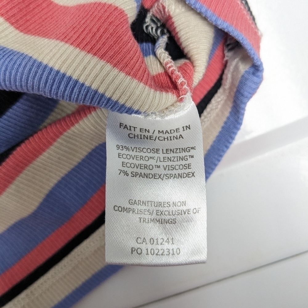 Simons Twik women's long sleeves striped crop top size M - Picture 4 of 9
